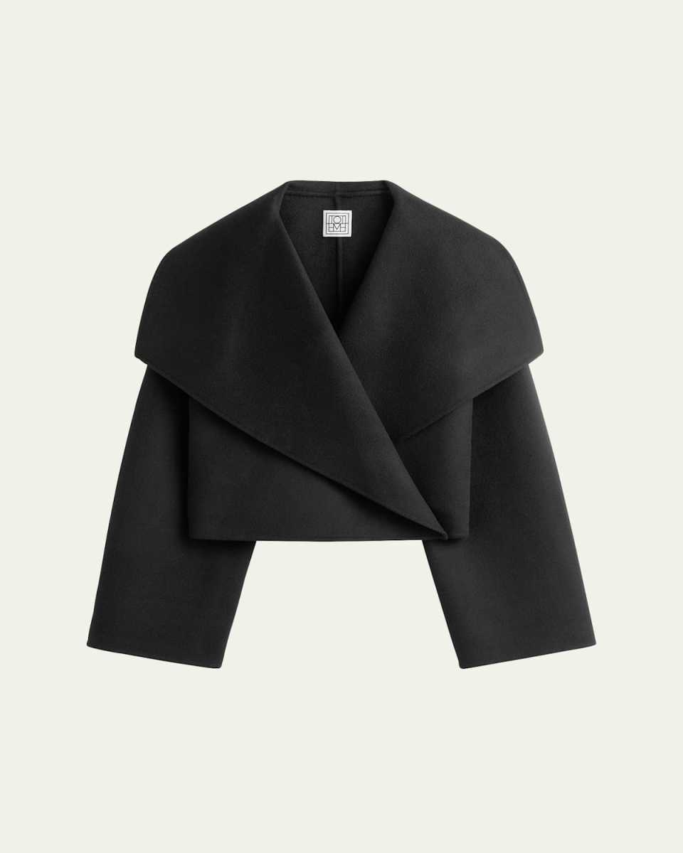 Cropped Signature Double Wool Jacket